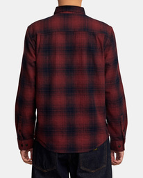 2 Vesuvio Long Sleeve Flannel Shirt Red AVYWT00169 RVCA