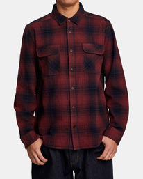 1 Vesuvio Long Sleeve Flannel Shirt Red AVYWT00169 RVCA