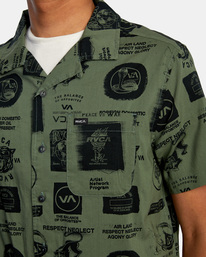 3 Recon Collage Short Sleeve Shirt  AVYWT00236 RVCA