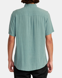 2 PTC Woven Short Sleeve Shirt Blue AVYWT00276 RVCA