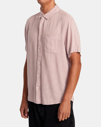 4 PTC Woven Short Sleeve Shirt Purple AVYWT00276 RVCA