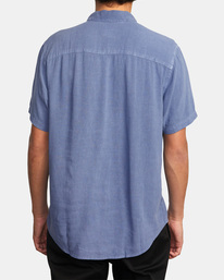 2 PTC Woven Short Sleeve Shirt Blue AVYWT00276 RVCA