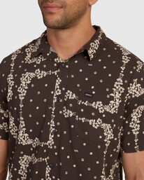 3 Loom Short Sleeve Shirt Black AVYWT00304 RVCA