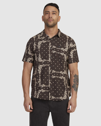 1 Loom Short Sleeve Shirt Black AVYWT00304 RVCA
