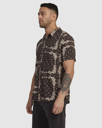 4 Loom Short Sleeve Shirt Black AVYWT00304 RVCA
