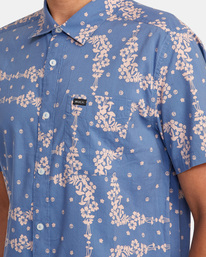 3 Loom Short Sleeve Shirt Blue AVYWT00304 RVCA