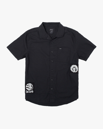 0 Wendel Patches Short Sleeve Shirt Black AVYWT00315 RVCA