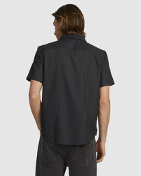 2 Wendel Patches Short Sleeve Shirt Black AVYWT00315 RVCA