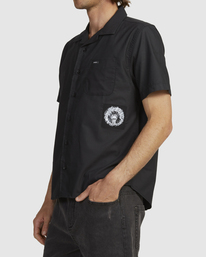 5 Wendel Patches Short Sleeve Shirt Black AVYWT00315 RVCA