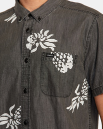 3 Neo Denim Short Sleeve Shirt Black AVYWT00319 RVCA