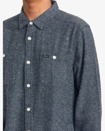 3 Harvest Neps Flannel Shirt Blue AVYWT00350 RVCA