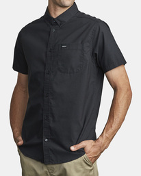 3 That'll Do Stretch Short Sleeve Shirt Black AVYWT00360 RVCA