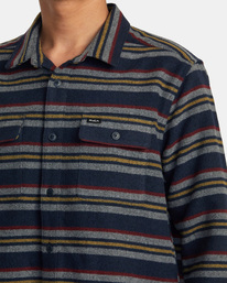 2 RVCA Blanket - Camisa de Manga Larga para Hombre Azul AVYWT00366 RVCA