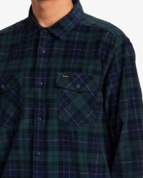 3 Blues Walk Cord Long Sleeve Shirt Green AVYWT00367 RVCA