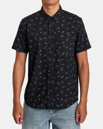 1 That'll Do Print Short Sleeve Shirt Black AVYWT00368 RVCA