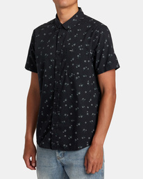 4 That'll Do Print Short Sleeve Shirt Black AVYWT00368 RVCA