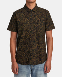 1 That'll Do Print - Camisa de Manga Corta para Hombre Negro AVYWT00368 RVCA