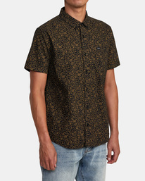 5 That'll Do Print - Camisa de Manga Corta para Hombre Negro AVYWT00368 RVCA