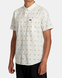 4 That'll Do Print Short Sleeve Shirt White AVYWT00368 RVCA