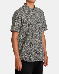 5 Micro Garden Short Sleeve Shirt Black AVYWT00375 RVCA