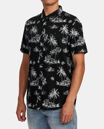 4 Benjamin Jeanjean Prowler Short Sleeve Shirt Black AVYWT00380 RVCA