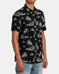 5 Benjamin Jeanjean Prowler Short Sleeve Shirt Black AVYWT00380 RVCA