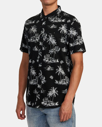 6 Benjamin Jeanjean Prowler Short Sleeve Shirt Black AVYWT00380 RVCA