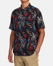 4 Will Travel - Short Sleeve Shirt for Men Black AVYWT00384 RVCA
