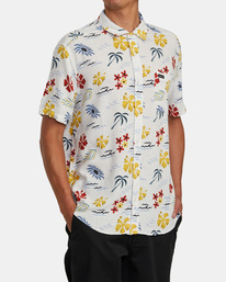 5 Will Travel Short Sleeve Shirt White AVYWT00384 RVCA
