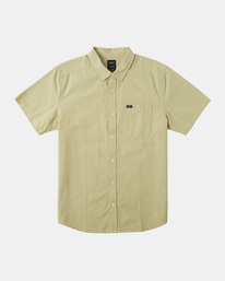 rvca, Visions Stripe Short Sleeve Shirt, MARSH (gjj0) VISIONS STRIPE SS AVYWT00386