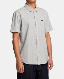 5 Visions Stripe Short Sleeve Shirt Blue AVYWT00386 RVCA