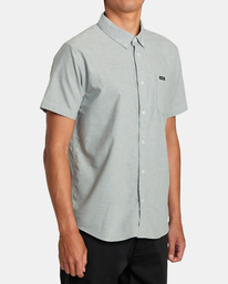 4 PTC Woven Short Sleeve Shirt Blue AVYWT00388 RVCA