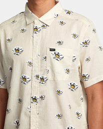 3 Pushin Up Short Sleeve Shirt White AVYWT00393 RVCA