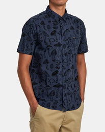 5 Alex Matus Mushroom - Kurzärmliges Hemd für Männer Blau AVYWT00398 RVCA