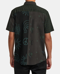 rvca, Compilation Short Sleeve Shirt, BLACK (blk) Compilation - Short Sleeve Shirt for Men AVYWT00399