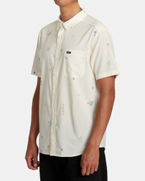 4 Desert Trip - Short Sleeve Shirt for Men White AVYWT00407 RVCA