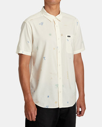 5 Desert Trip - Short Sleeve Shirt for Men White AVYWT00407 RVCA