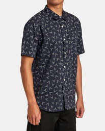 3 Hawaii Legend And Mana Short Sleeve Shirt Blue AVYWT00414 RVCA