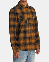 4 Dayshift Flannel Long Sleeve Shirt Blue AVYWT00438 RVCA