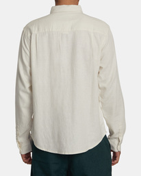 3 Spun Spirit Studio - Unisex Long Sleeve Shirt White AVYWT00445 RVCA