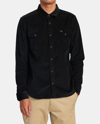 1 Freeman Cord Long Sleeve Shirt Black AVYWT00465 RVCA