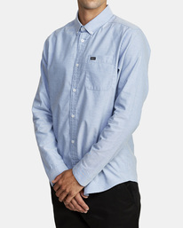 3 Thatll Do Stretch Long Sleeve Shirt Blue AVYWT00475 RVCA