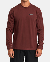 1 Icon Performance Long Sleeve Tee Brown AVYZT00178 RVCA
