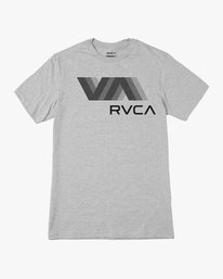 0 VA RVCA Blur Short Sleeve Performance Tee Grey AVYZT00189 RVCA