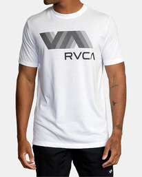 2 VA RVCA Blur Short Sleeve Performance Tee White AVYZT00189 RVCA