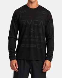 2 All Brand Long Sleeve Workout Shirt Multicolor AVYZT00844 RVCA