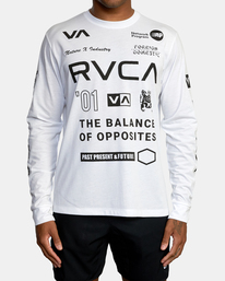 2 All Brand Long Sleeve Workout Shirt White AVYZT00844 RVCA
