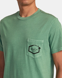 5 Hawaii Island Hex Pocket Tee Green AVYZT01157 RVCA