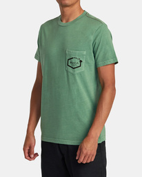 3 Hawaii Island Hex Pocket Tee Green AVYZT01157 RVCA