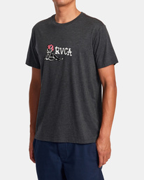 4 Oblow Snake Tee Black AVYZT01220 RVCA